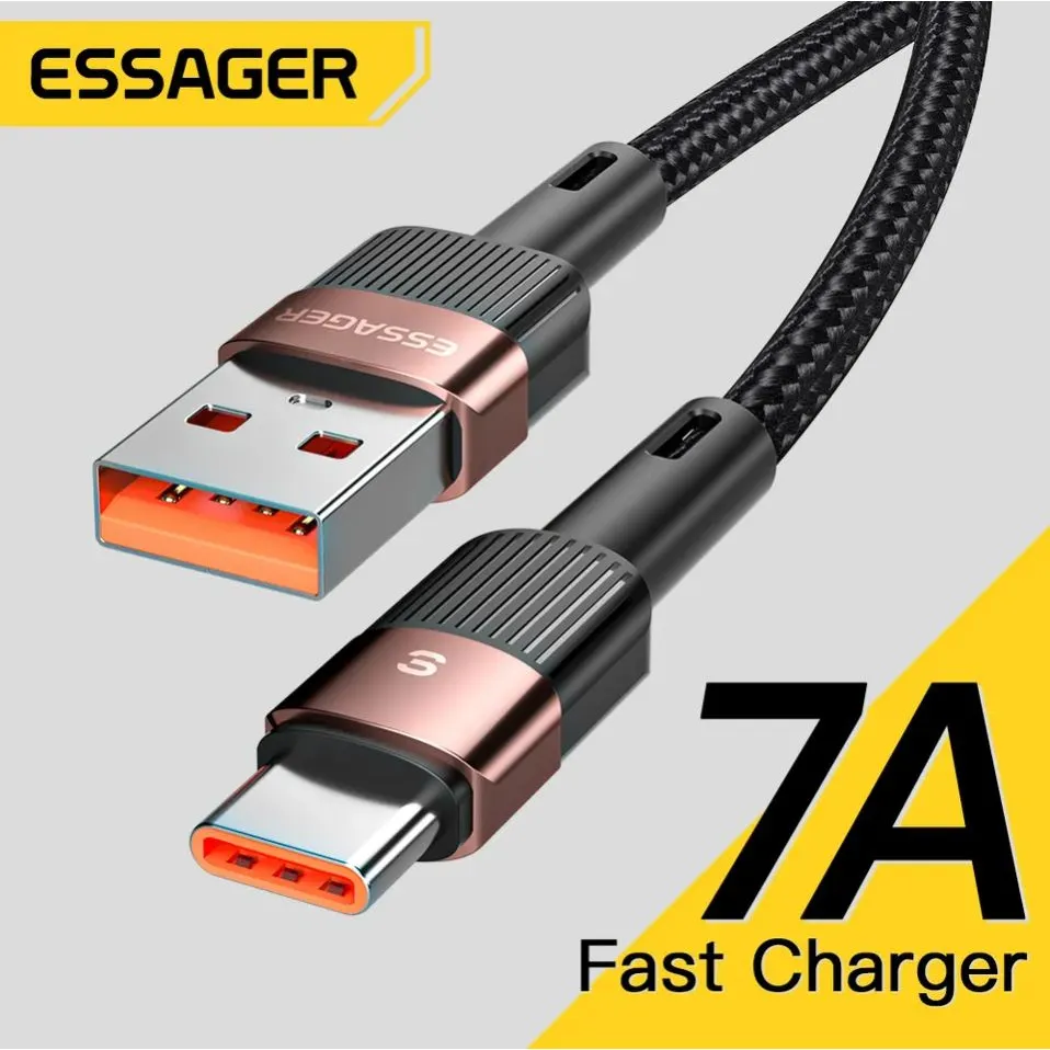 Essager Star Kabel Charger USB To Type C Fast Charging 7A Data Cable Untuk Android Samsung Huawei Oppo Vivo