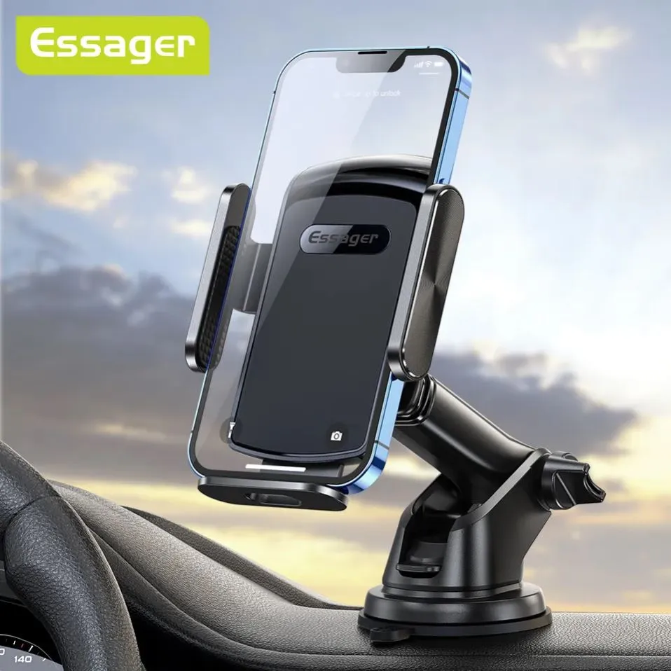 Essager Car Holder Stand HP Mobil 360 Rotatable Dashboard Kaca Untuk Ponsel Android iPhone