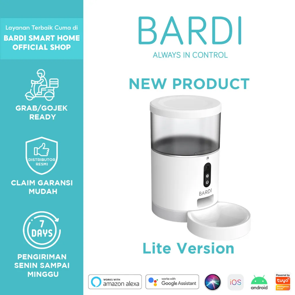 BARDI Smart WIFI Pet Feeder LITE VERSION (Dispenser Makanan Otomatis Anjing/Kucing)