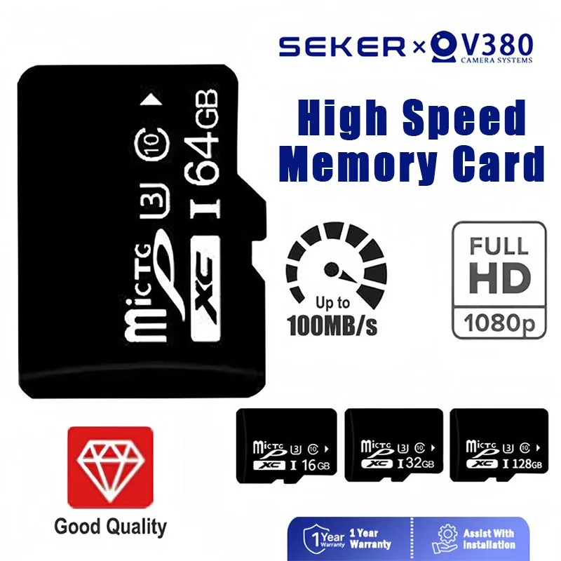 SEKER SD Card Asli Kartu Akses Universal Kecepatan Tinggi 128GB 64GB 32GB 16GB Waterproof