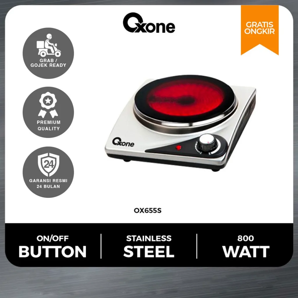 Oxone OX655S Kompor Listrik Single Ceramic Kompor 1 Tungku