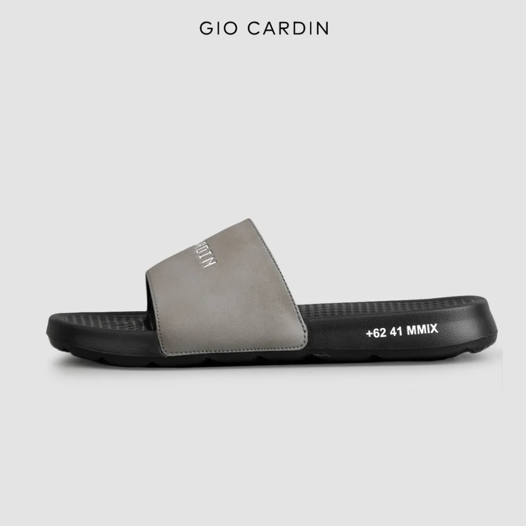 GIO CARDIN - Sandal Slides Pria Wanita Dexter - Triple Grey