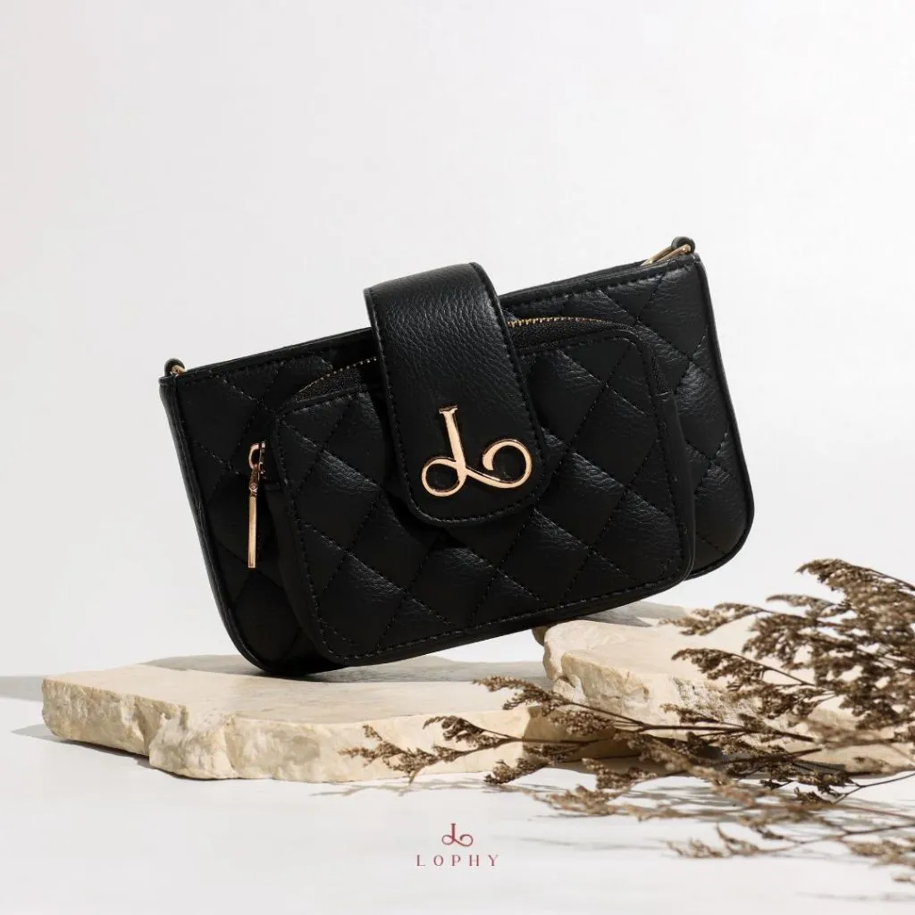 Lophy Bag Tas Dompet Wanita Mini Bag Sling Bag Tas Selempang Wanita Flora Wallet on Chain