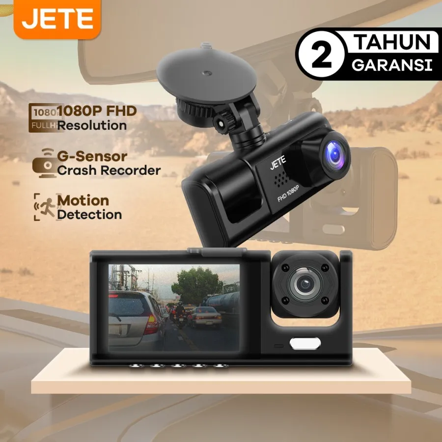 Dashcam JETE DC1 1080p Full HD Night Vision G-Sensor 24Hours - Garansi Resmi JETE 2 Tahun
