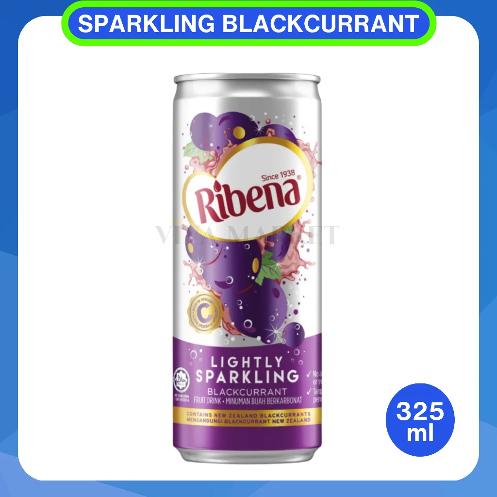 Ribena Sparkling Blackcurrant 325ml. Soft Drink