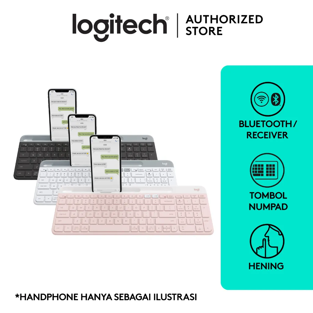 Logitech K580 Keyboard Slim Multi-Device for Windows, Mac, iOS, Android, Apple, iPad, iPhone