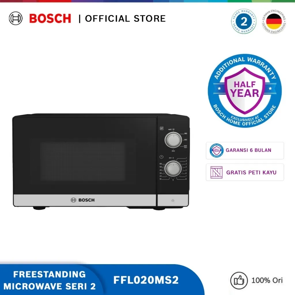 Bosch FFL020MS2 Freestanding Microwave Seri 2