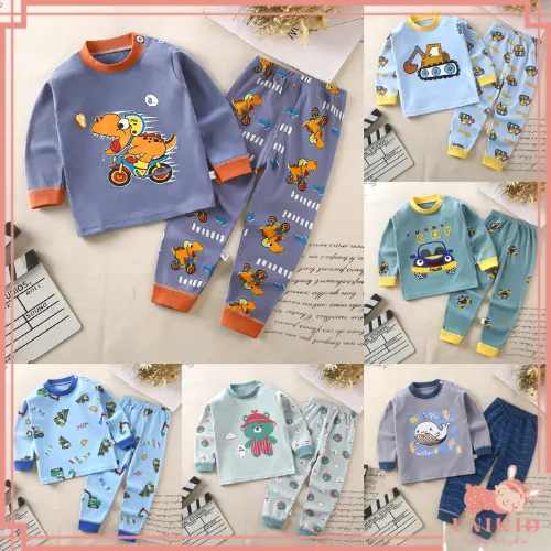 UNIKID BAJU TIDUR ANAK PIYAMA ANAK SET LENGAN PANJANG PIYAMA ANAK KATUN PREMIUM IMPOR