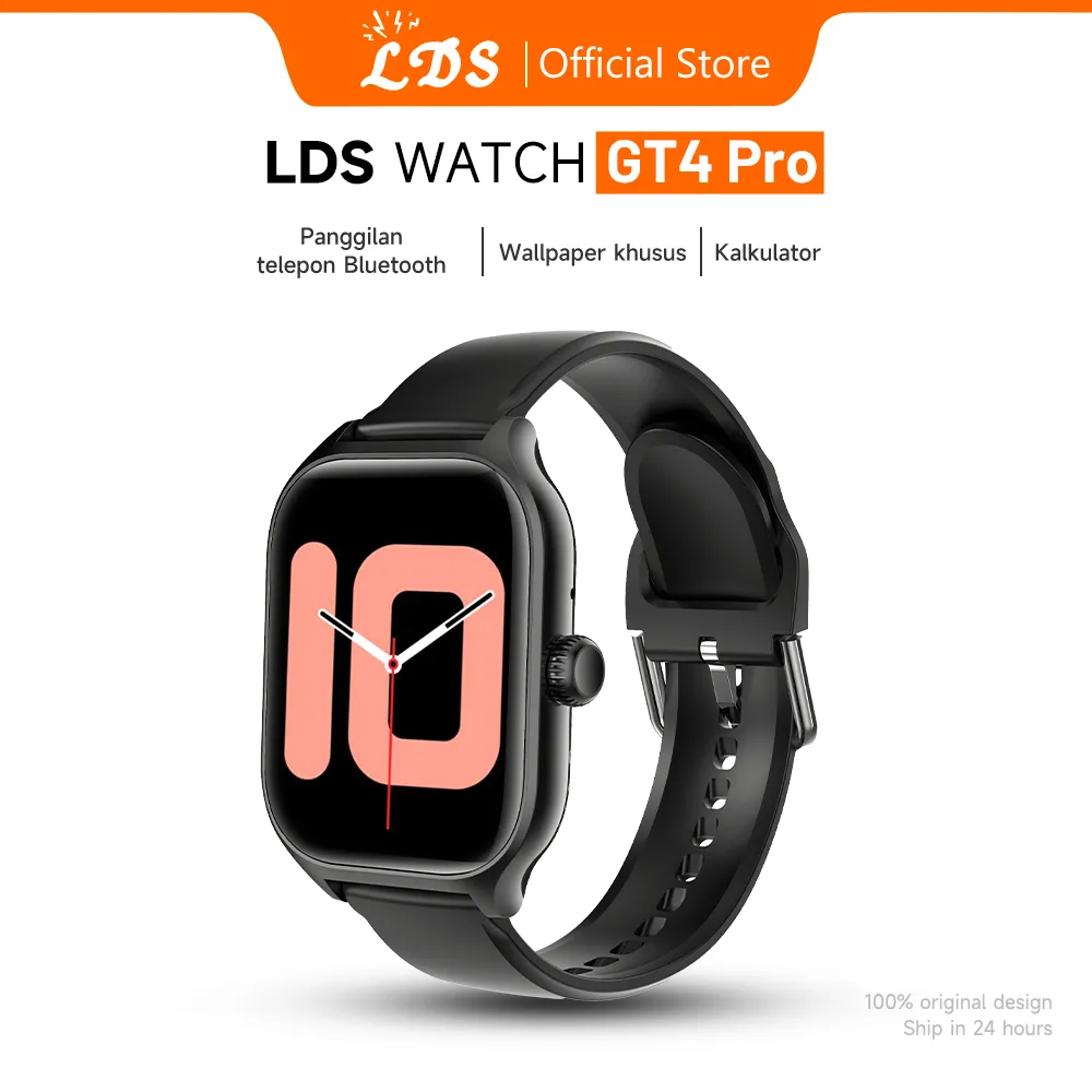 LDS Smartwatch GT4 Pro Amoled IP68 Waterproof 2.01-inch IPS Screen Bluetooth Call Running Pace Custom Wallpaper Smart Watch Health Monitoring Jam Tangan Wanita Pria Kalkulator Panggilan telepon Bluetooth Watch