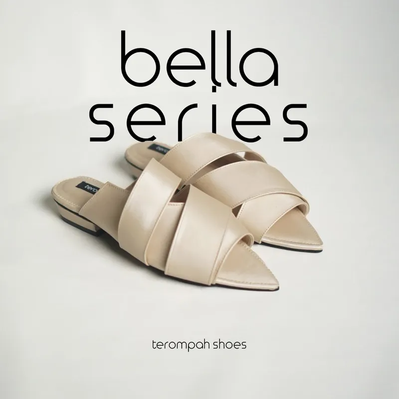 Tarompah Bella Cream Mules Wanita