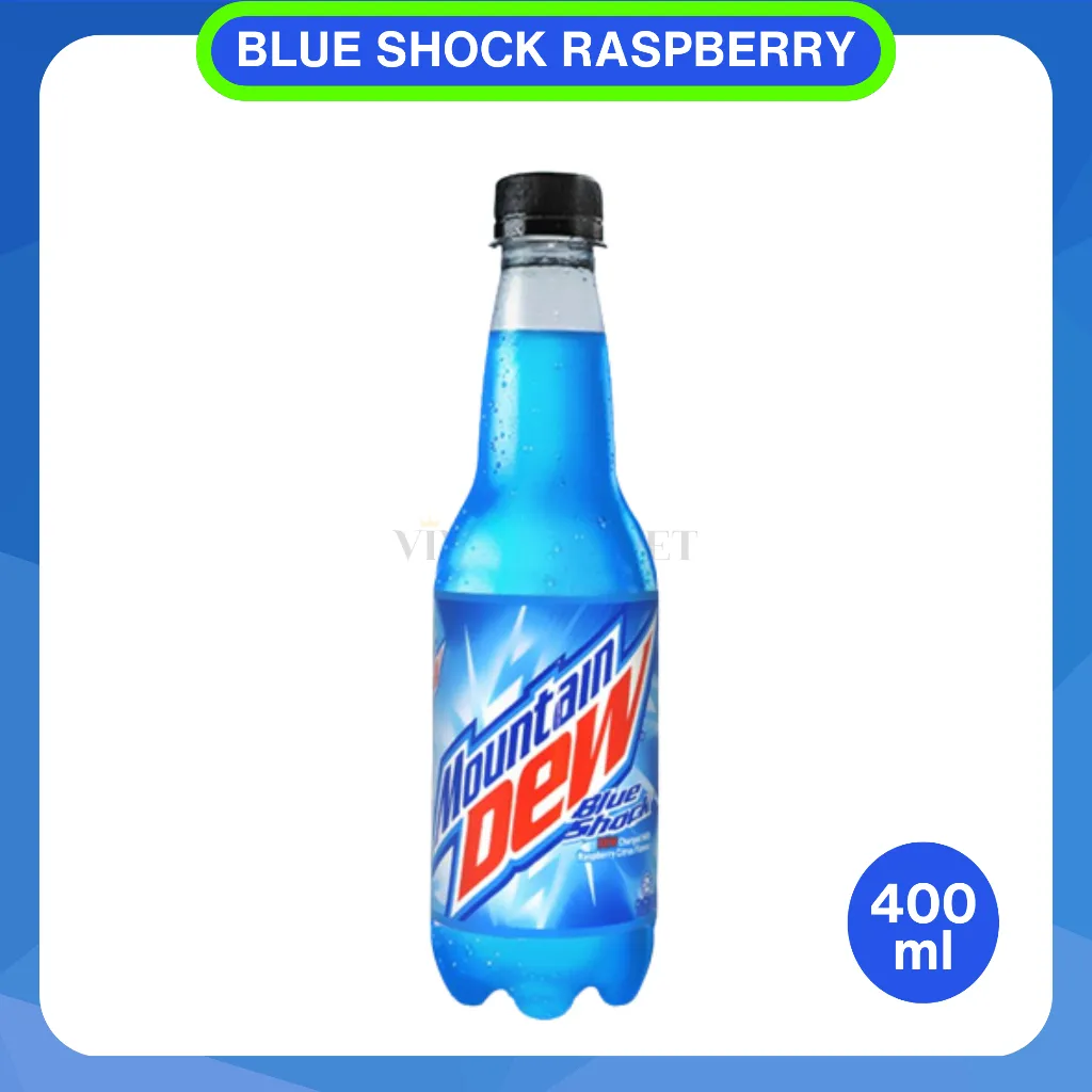 Mountain Dew Blue Shock Raspberry 400ml Soft Drink