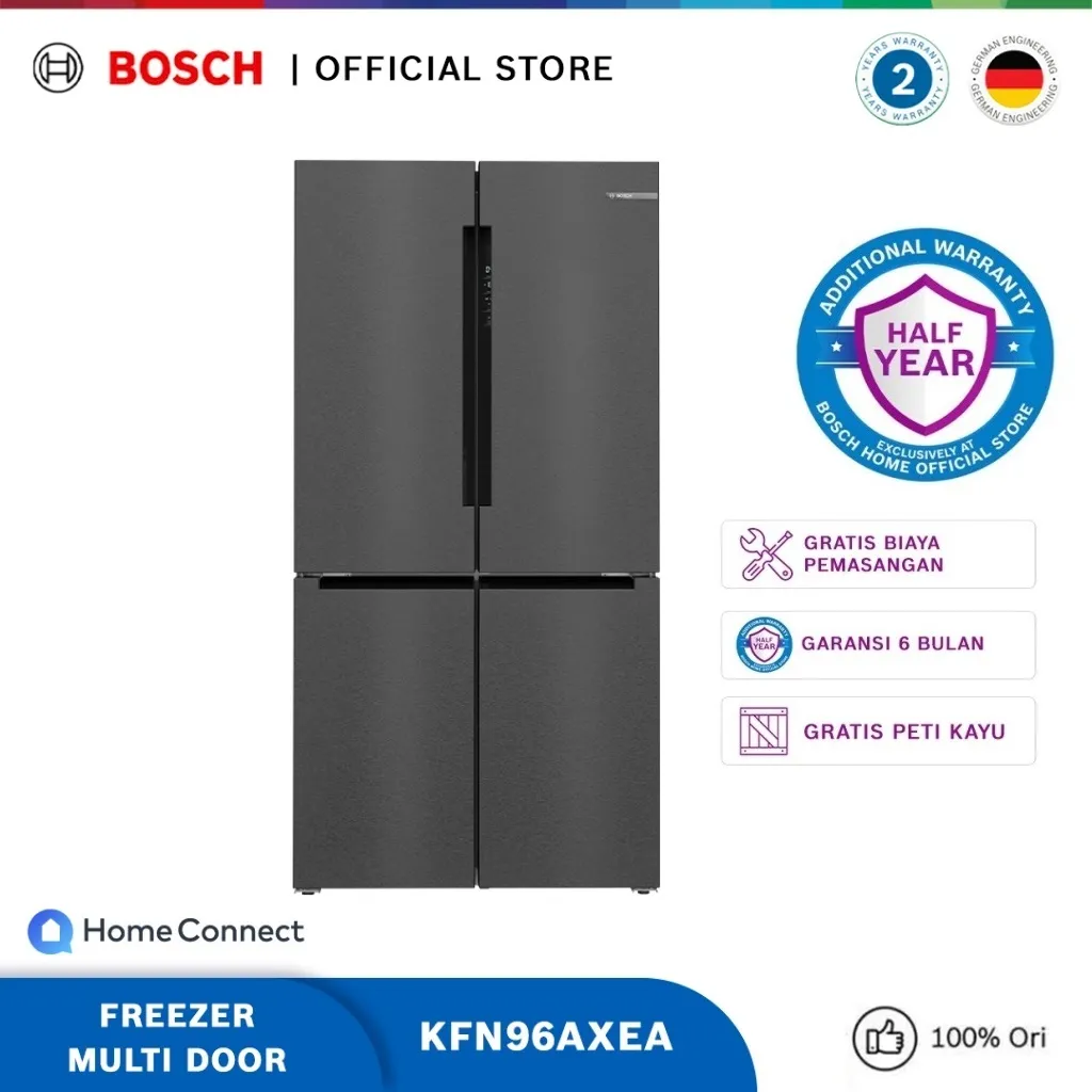 Bosch KFN96APEAG KFN96AXEA Kulkas French Door Bottom Freezer Multi Door