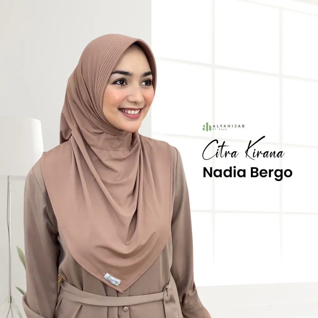ALYAHIJAB - Nadia Bergo Size S (PAD) | Hijab Bergo Instan Jersey premium pet tebal