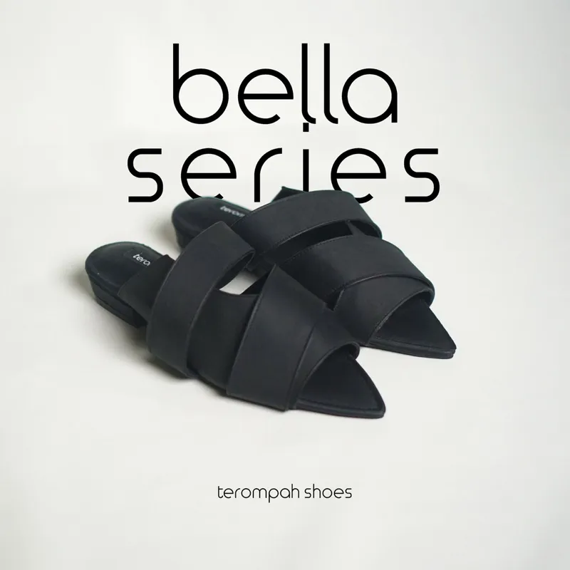 Tarompah Bella Black Mules Wanita