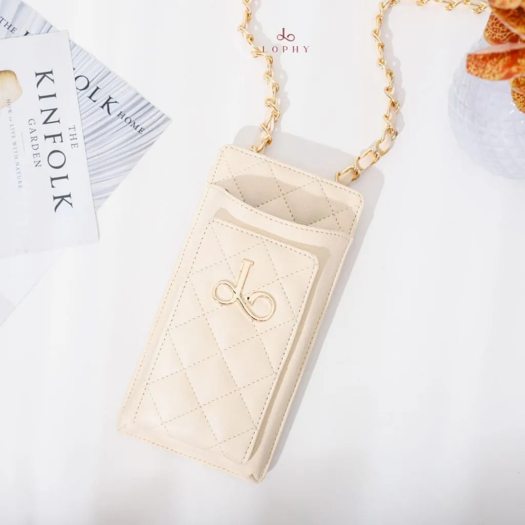 Lophy Bag Tas Handphone Tas HP Phone Bag Tas Selempang Wanita Avery Phone Bag in Ivory