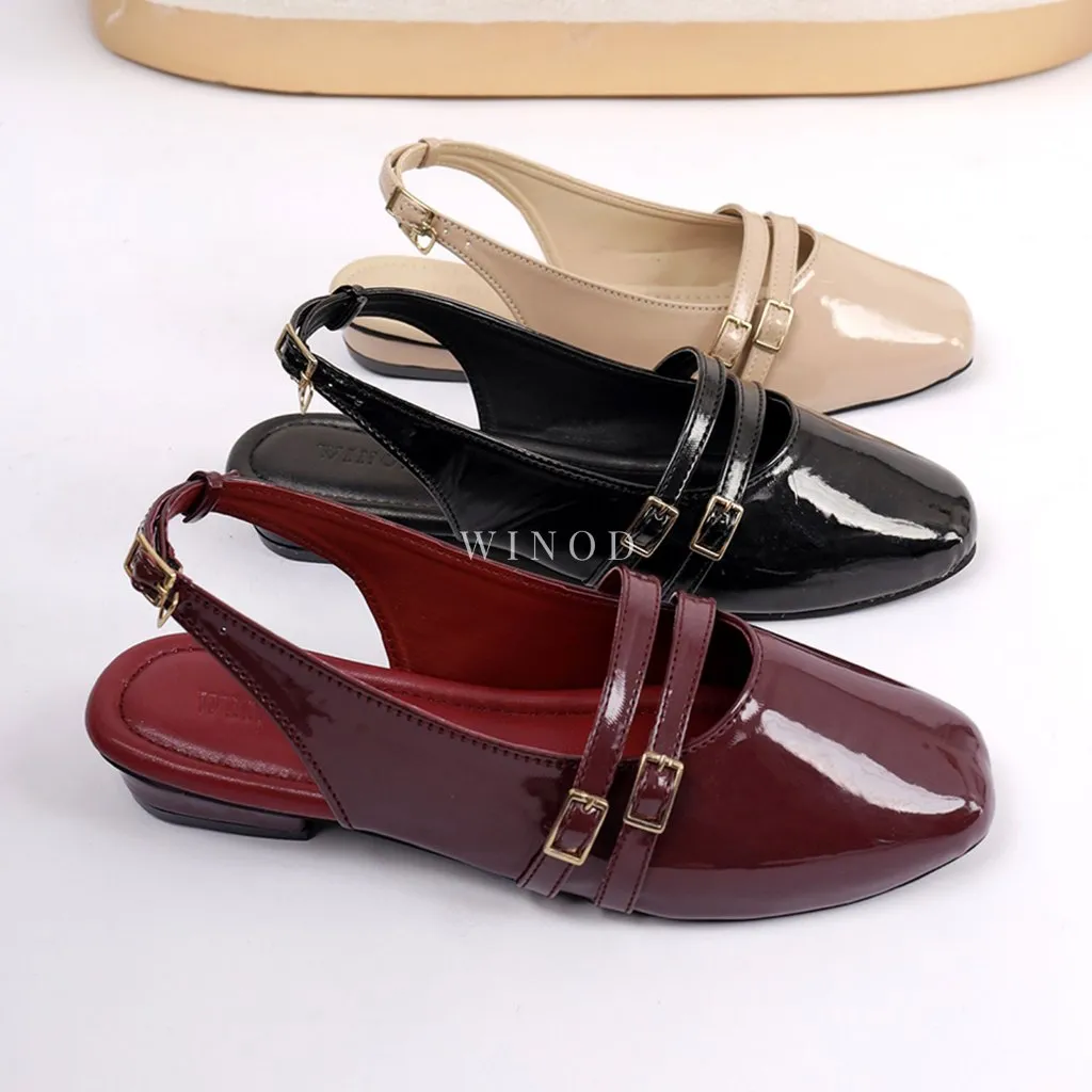 WINOD Twila Flatshoes Hak 2cm Sepatu Slip On Casual Model Slingback Daily    