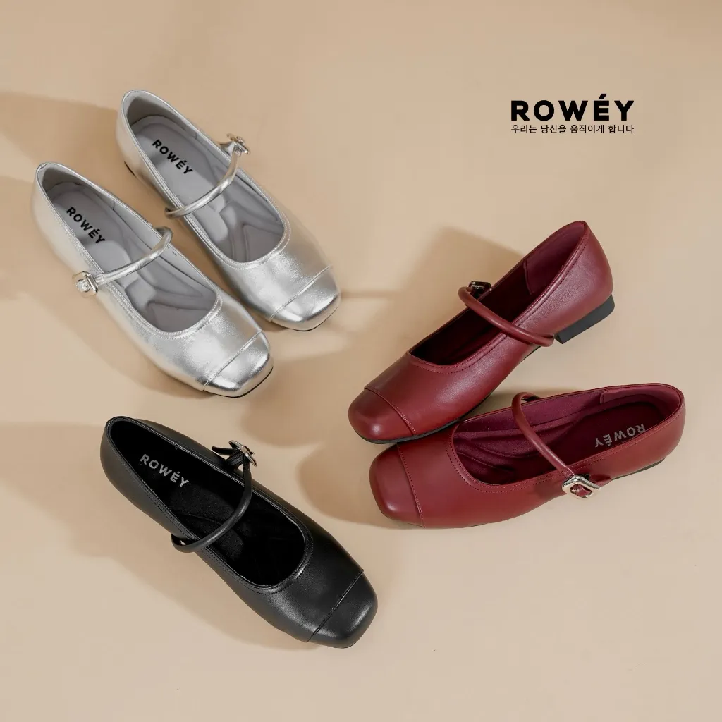 Rowey Sepatu Flat Shoes Wanita Mary Jane Ji Won