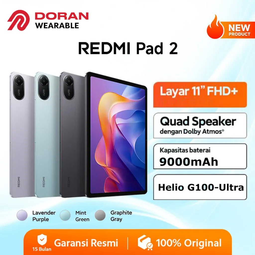 Xiaomi Redmi Pad 2 11 Inch 4/128GB Wi-Fi Garansi Resmi