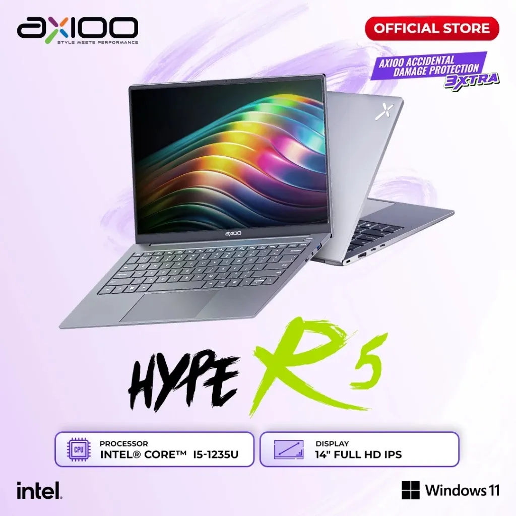 AXIOO Hype R5 OLED Intel Core i5 1235U RAM24GB SSD1TB 14 FHD+ IPS Windows 11 Under 1KG
