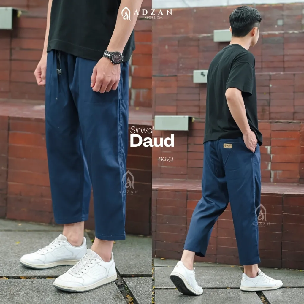 Adzan Moslem - Celana Sirwal Pria Daud Navy