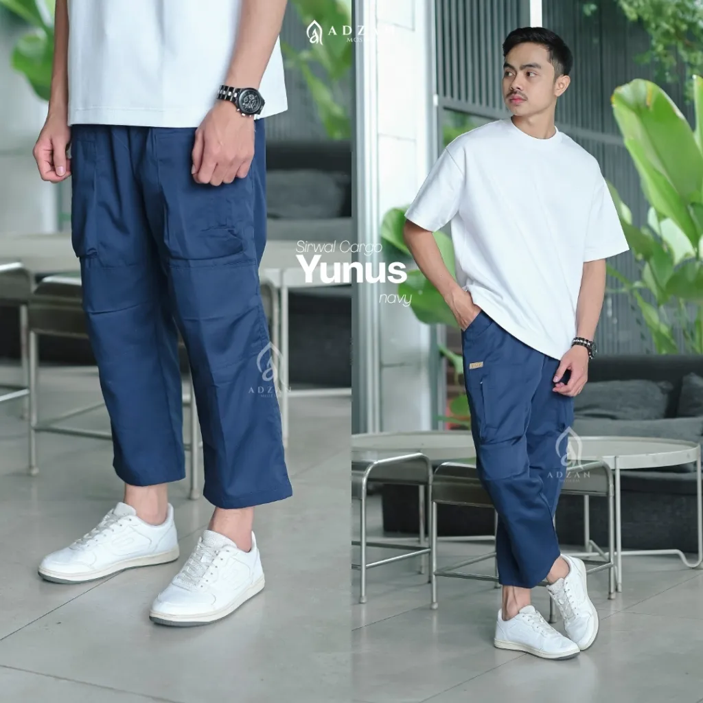Adzan Moslem - Celana Sirwal Cargo Yunus Navy