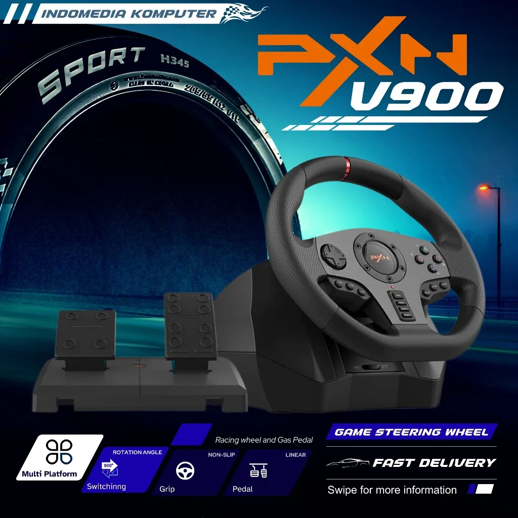 PXN V900 PC Racing Wheel Race Steering Wheel with Pedals Game Stir PXN V900 Steering Wheel PXN V900