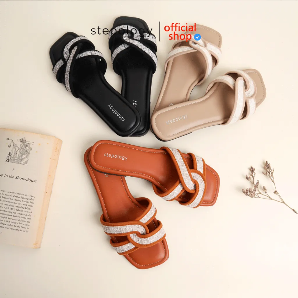 Stepology Sandal Wanita Flat Sandal Teplek Anti Slip - SF03