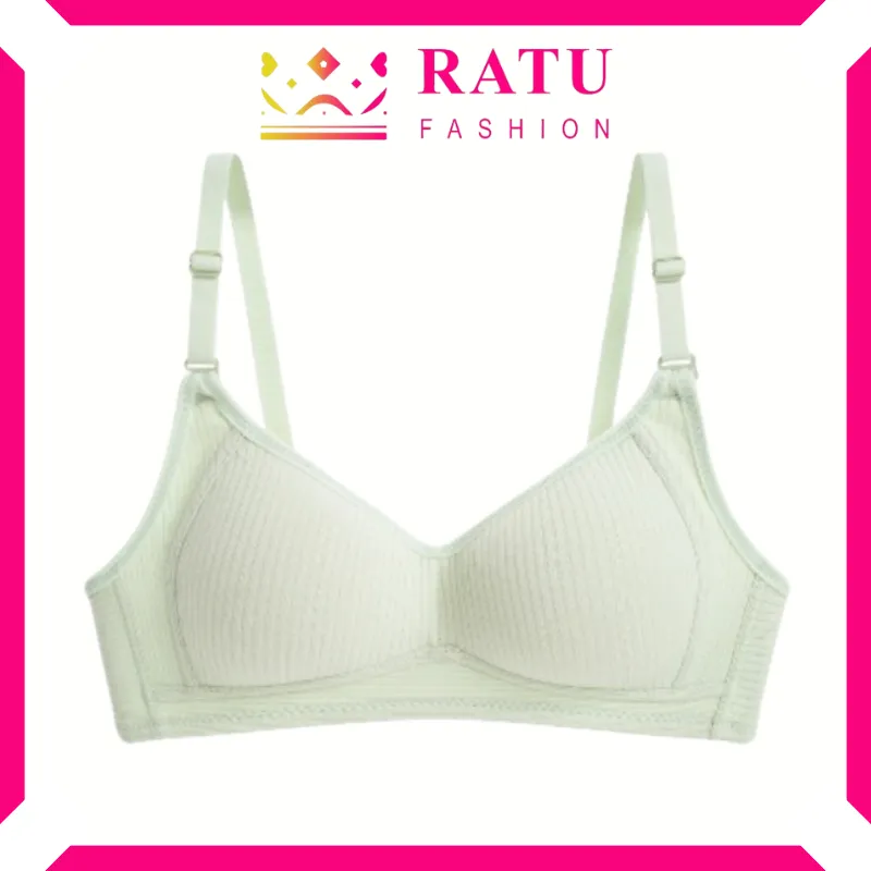 Ratu Fashion BH Bra motif garis lurus Push Up Style Senam Zumba Yoga Pakaian Dalam Wanita BR484