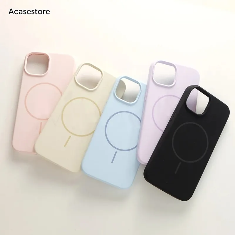 ACASESTORE Velvet Silicone Magsafe Phone Case Liquid Magnetic TP04 compatible For Iphone 11 12 13 14 15 16 16e Pro Plus Promax
