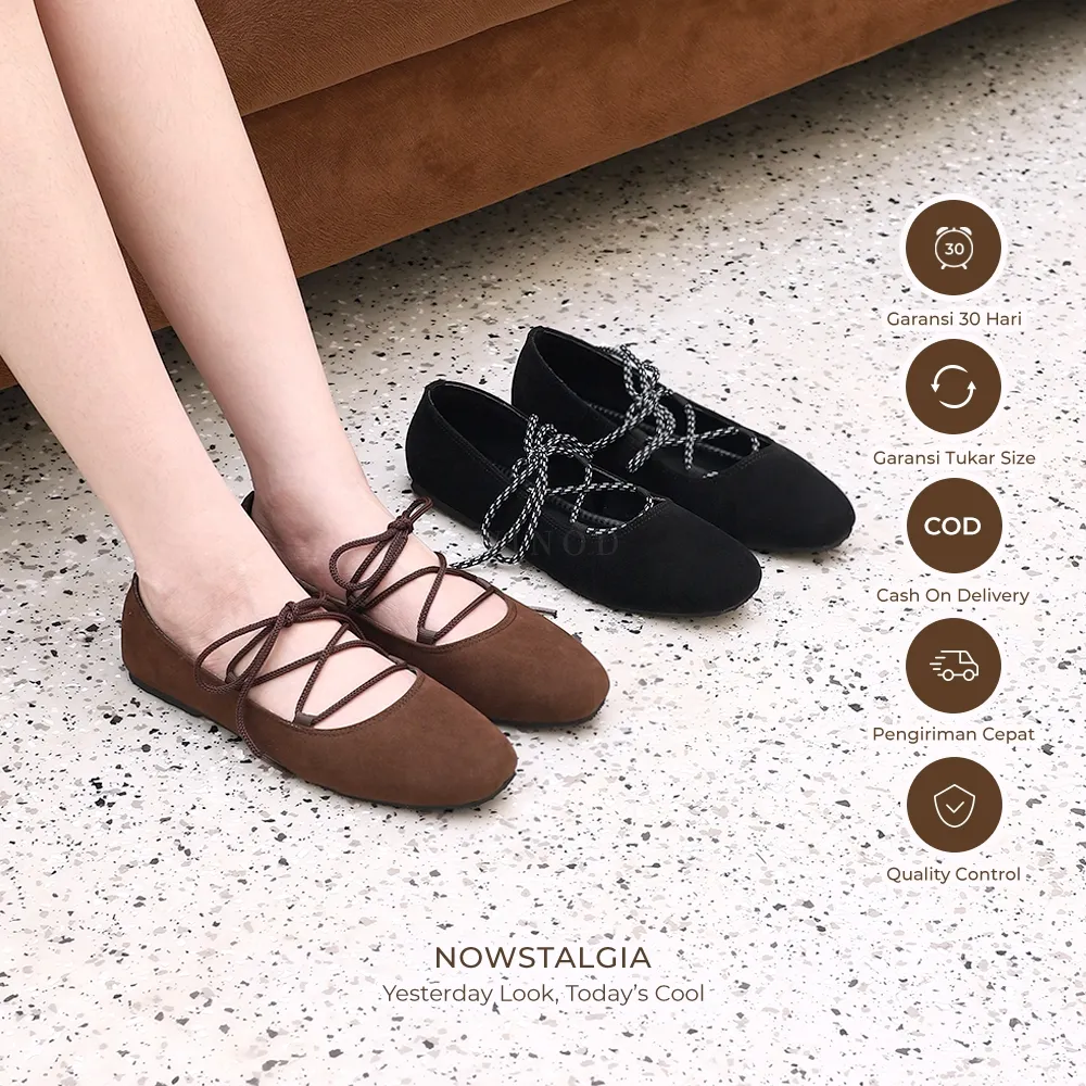 WINOD Fila Sepatu Flatshoes Wanita Sepatu Kerja Korean Style