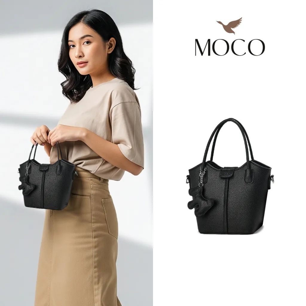 MOCO OFFICIAL - Vera Bag Fashion Tas Selempang Wanita Hand Bag Woman Sling Bag Elegan dengan Bag Charm Keychain Gantungan 6640