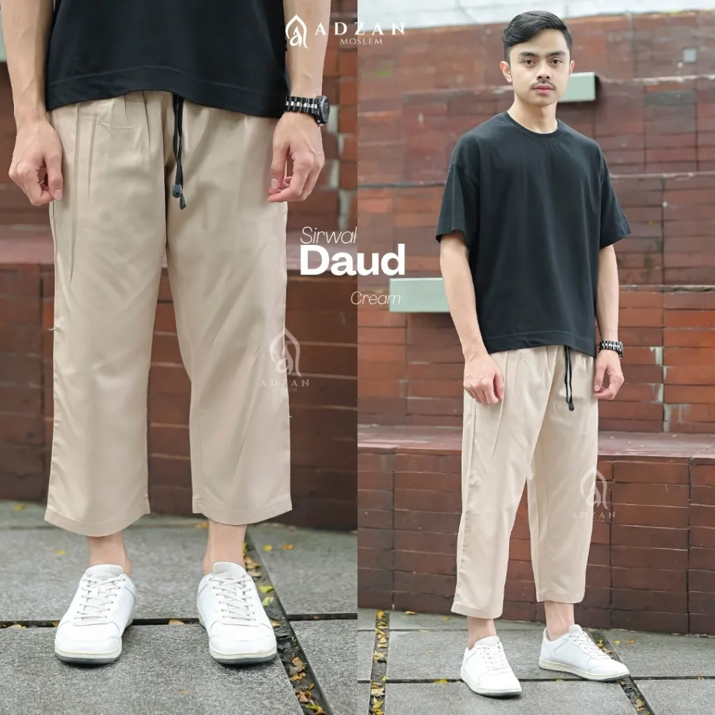 Adzan Moslem - Celana Sirwal Pria Daud Cream