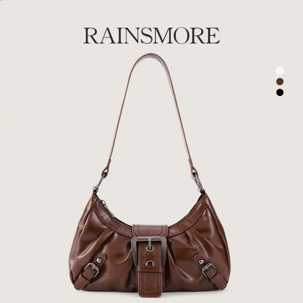 RAINSMORE Tas Tote Wanita — Gaya Vintage Amerika, Kasual & Elegan, Cocok untuk Kerja & Gaya Motor