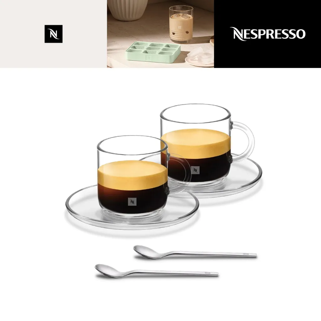 Nespresso Vertuo Lungo Cups & Spoons (Gelas Kopi)