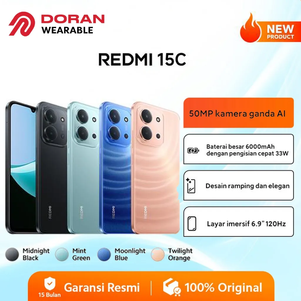 Xiaomi Redmi 15C 6/128GB | 8/256GB  - Garansi Resmi