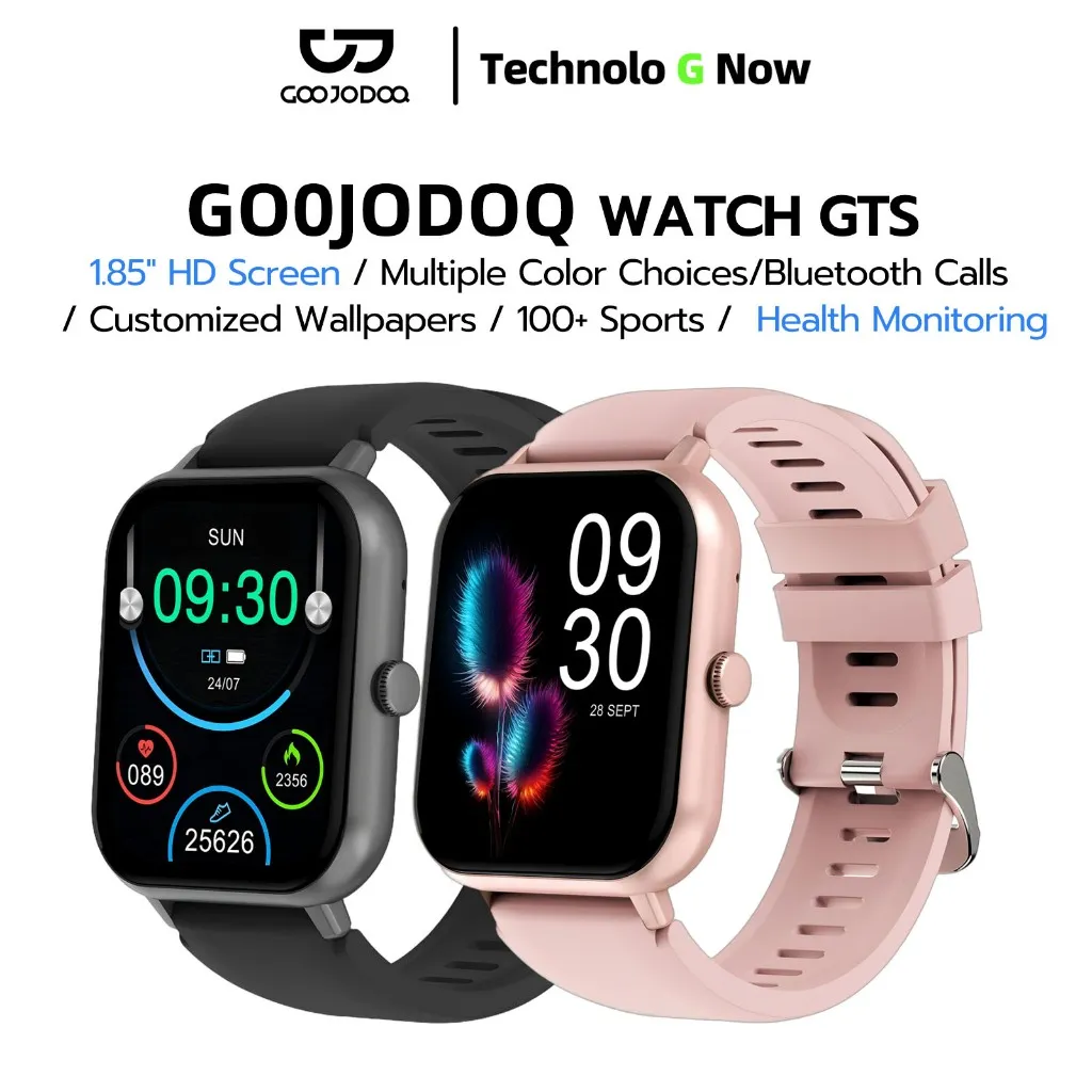 Goojodoq GS02 1.83 inch Smart Watch Touch Screen, health monitoring, phone connection to receive messages, make calls, waterproof