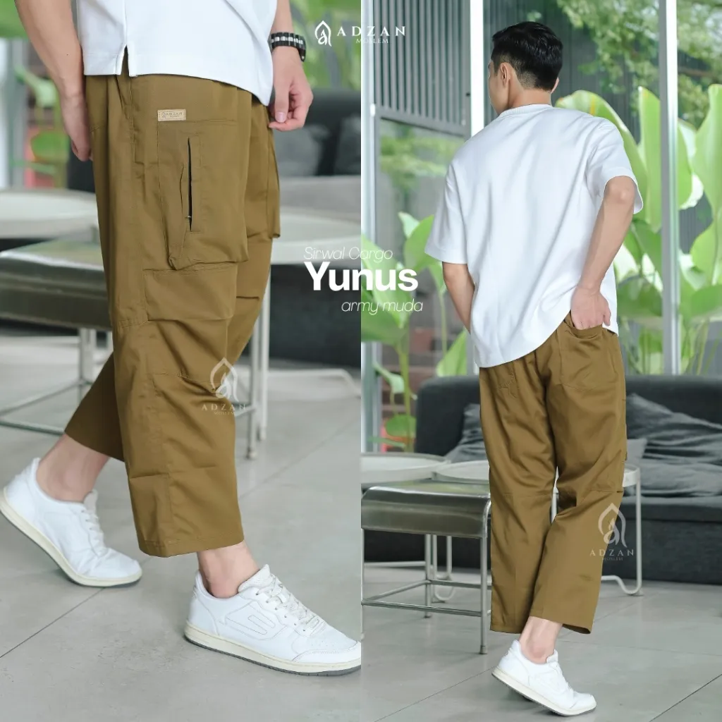 Adzan Moslem - Celana Sirwal Cargo Yunus Hitam
