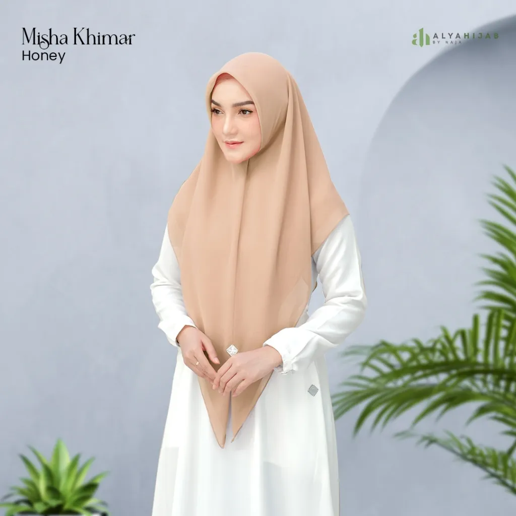 ALYAHIJAB - Misha Khimar | Khimar segiempat instan bahan Babydoll premium 2 layer All Size Syari