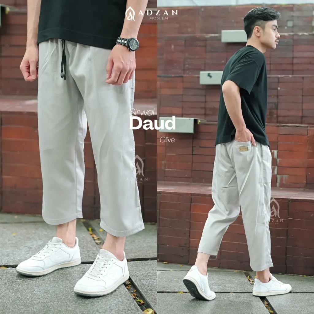 Adzan Moslem - Celana Sirwal Pria Daud Olive