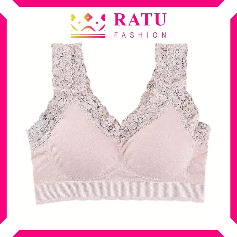 Ratu Fashion Sport Bra Brukat BH Wanita Sports Olahraga Gym Yoga Zumba Pakaian Dalam wanita BR025