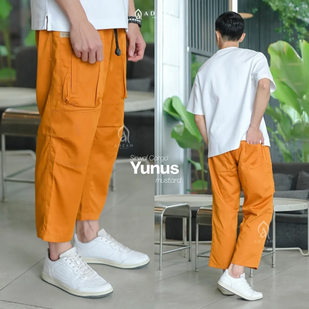 Adzan Moslem - Celana Sirwal Cargo Yunus Mustard