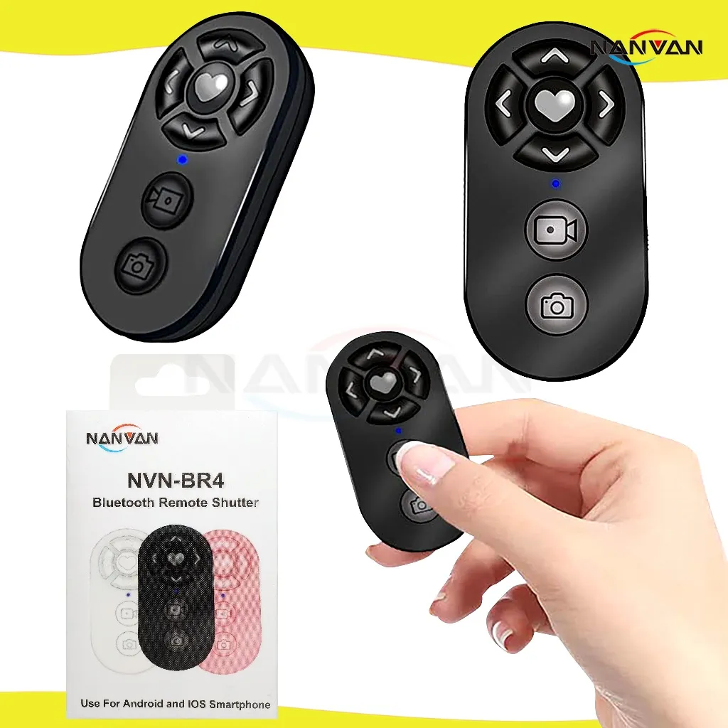 NANVAN NVN-BR4 Tomsis Bluetooth Remote Shutter Dengan Tombol Video/Camera Recharging