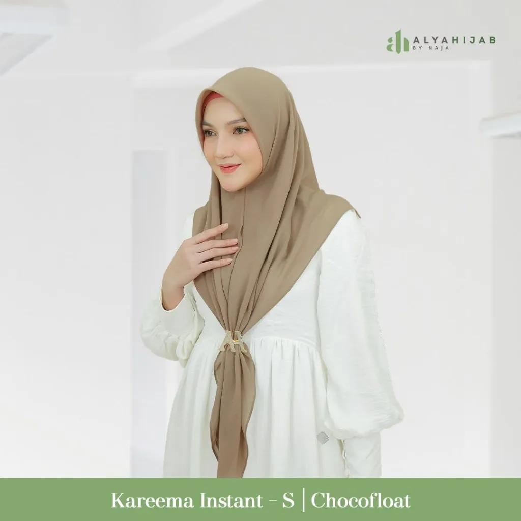 ALYAHIJAB - KAREEMA INSTAN  Size S, M dan L | Segi Empat Instan Voal Premium