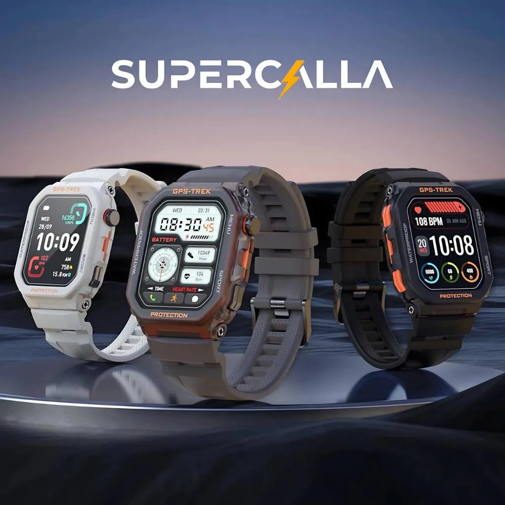 Supercalla FT61 GPS Positioning Waterproof Smartwatch Sports Breathing Training Smart Watch