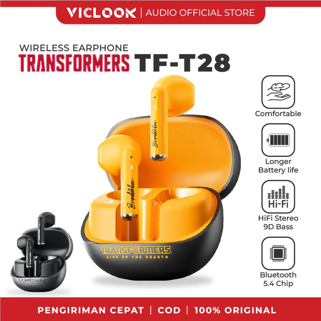 Transformers x VICLOOK Wireless Earbuds Bluetooth Earphone V5.4 TF-T28