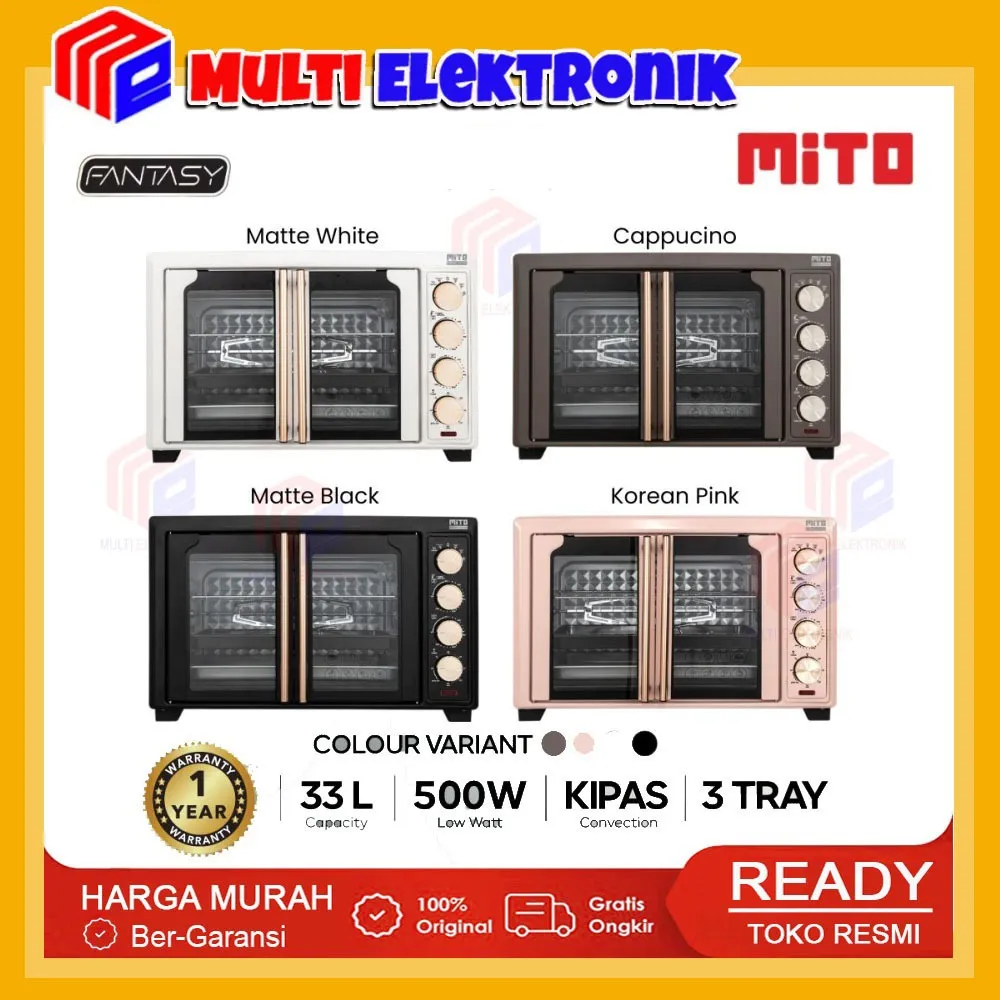 MITO Oven Fantasy MO-300 Double Door Kapasitas 33L - Original Garanasi Resmi