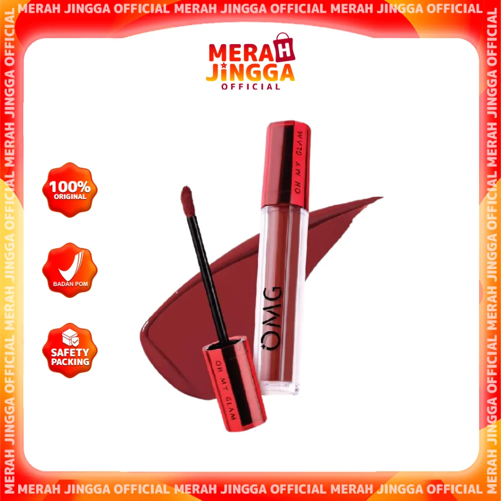 OMG OH MY GLAM Mattelast Lip Cream 2.9 g - Lip Cream Matte | Merah Jingga Official