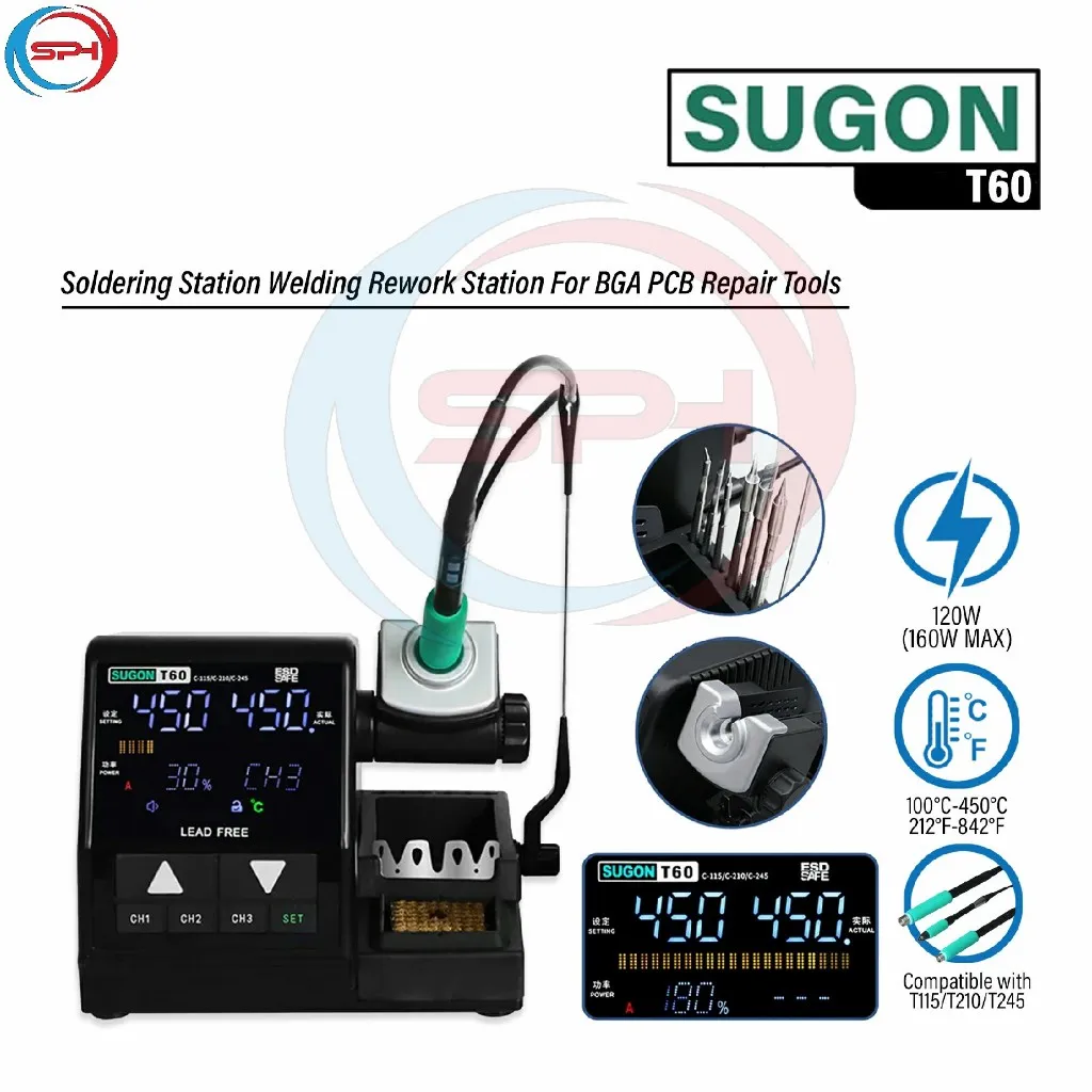 SUGON T60 Solder station Solder besi mesin las timah patri Original