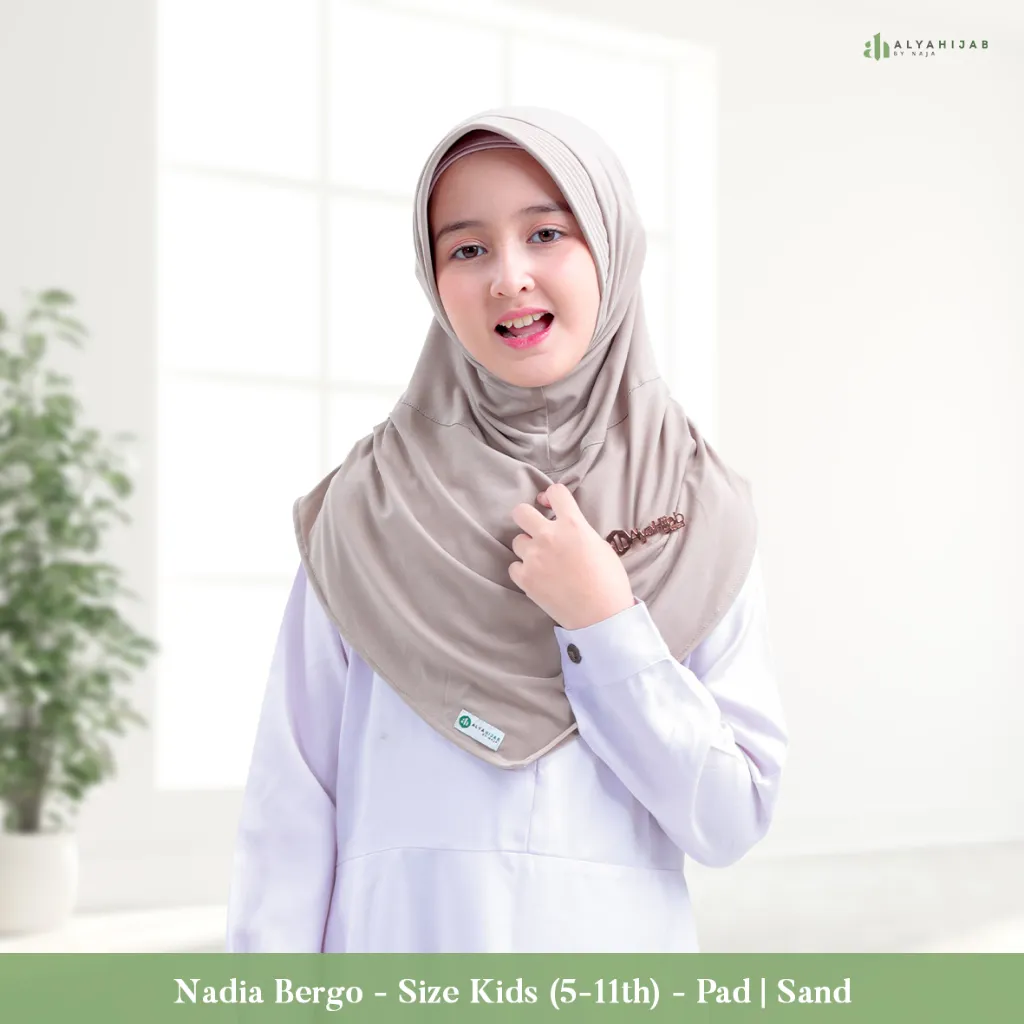 ALYAHIJAB - Nadia Bergo Kids (PAD) | Bergo Instan pilihan buat Sikecil | Tetap Stylish & Kekinian