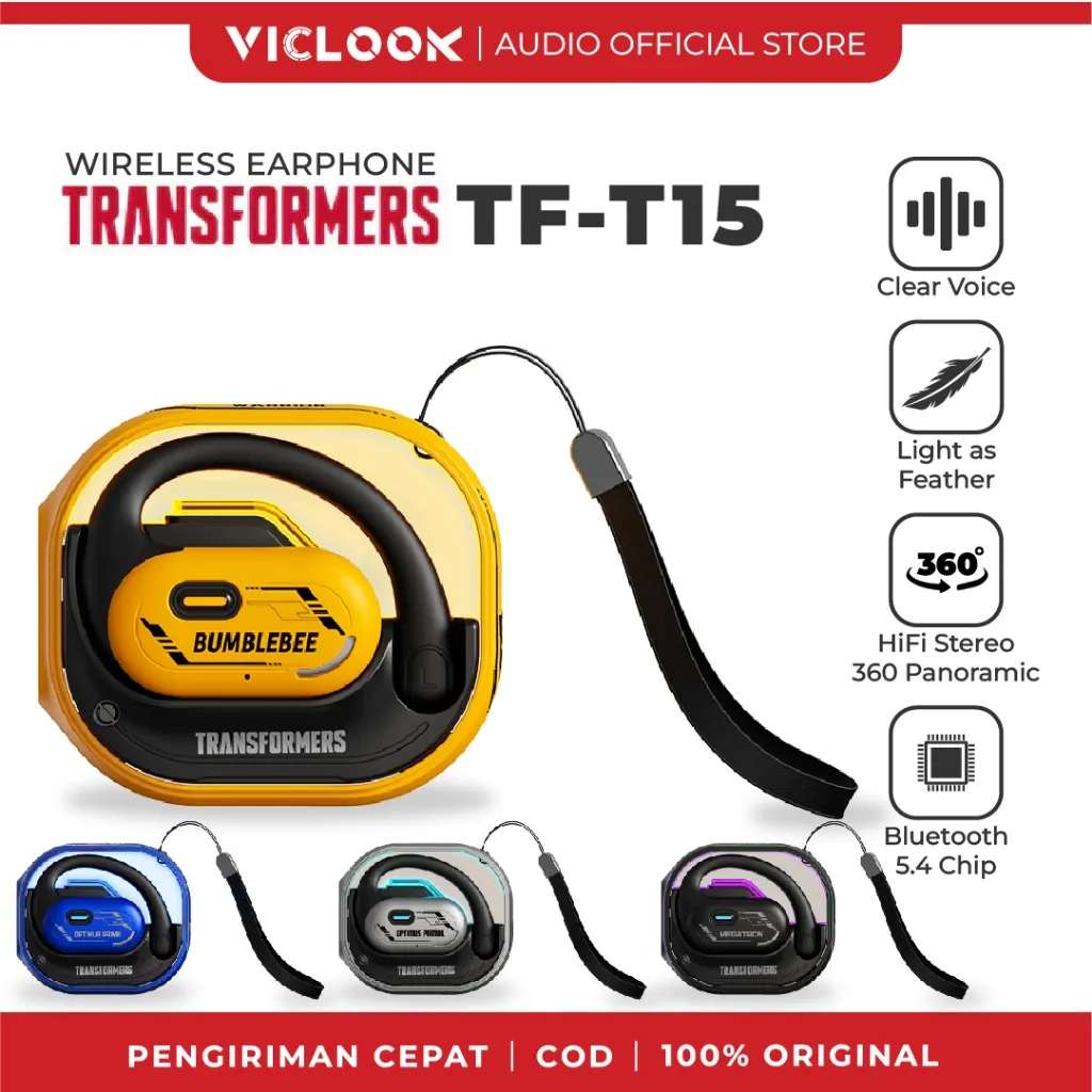 Transformer x VICLOOK 100% Original Gaming Headset HD call HIFI Stereo OWS sport Bluetooth 5.4